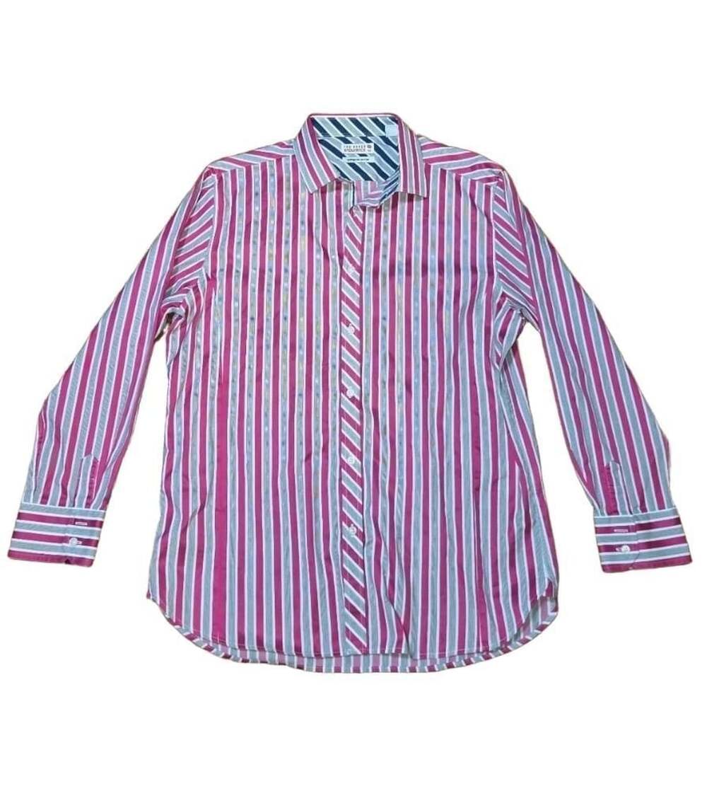 Ted Baker Endurance Superfine Cotton Striped Long Sleeve Dress Shirt Size 16.5